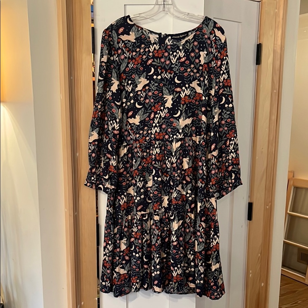 Print Drop Waist Dress for Easter